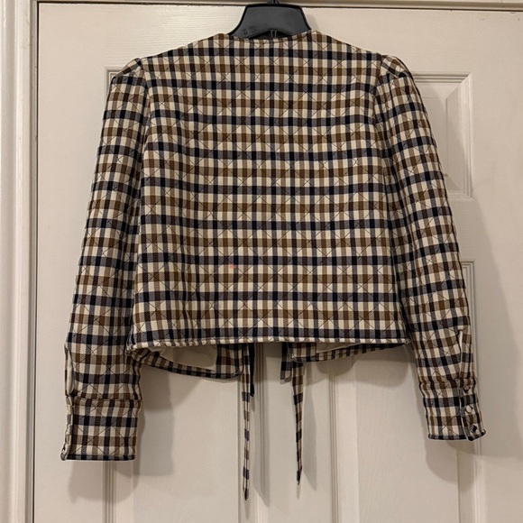 ANTONIO MELANI Checkered Blazer - Brown, Black, and Cream - Picture 7 of 9